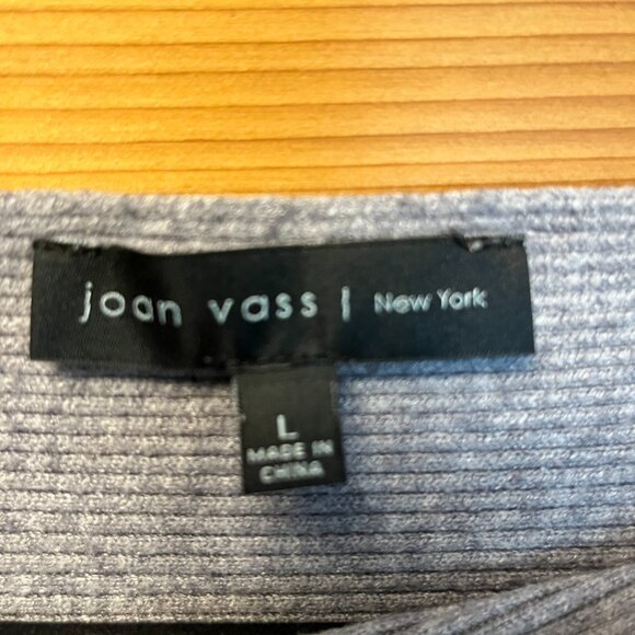 Joan Vass New York Grey Batwing Sleeve Boat Neck Sweater - L - Picture 6 of 8